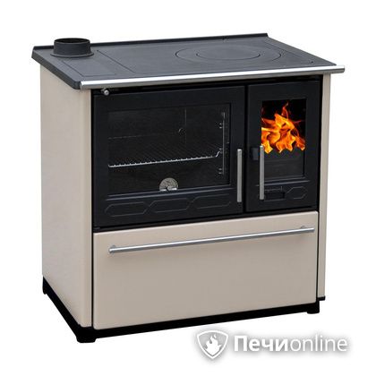 Отопительно-варочная печь Plamen 850 Glas крем труба слева в Чайковском