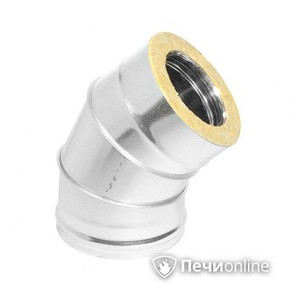 Колено 135° (45°) Теплов и Сухов Отвод Термо 45* ОТ-Р 430-0.5/оцинковка D150/210 в Чайковском