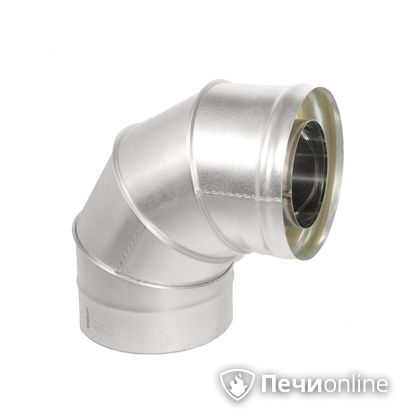 Колено 90° сэндвич Теплов и Сухов Отвод Термо 87* ОТ-Р 430-0.5/оцинковка D120/180 в Чайковском