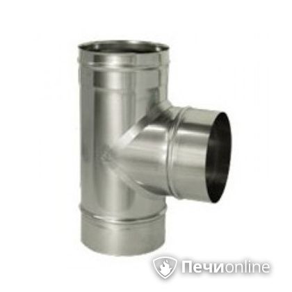 Дымоход Дымок Тройник 90° одностенный 0.8 мм TRHR90 120 в Чайковском
