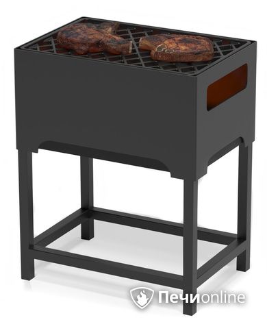 Мангал Везувий Турист №1 с чугунной решеткой "СТЕЙК" на подставке в Чайковском
