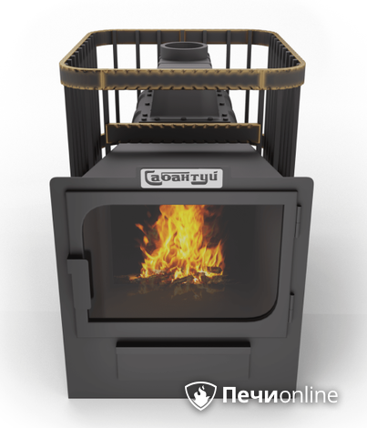 Дровяные печи-каменки Сабантуй Квадро Чугун 24 панорама в Чайковском