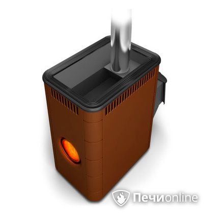 Дровяная банная печь TMF  Аврора Inox ДА Иллюминатор терракота  в Чайковском