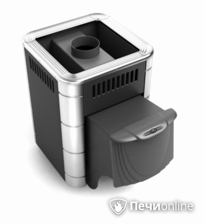 Дровяная банная печь TMF Оса Inox антрацит нержавеющие вставки в Чайковском