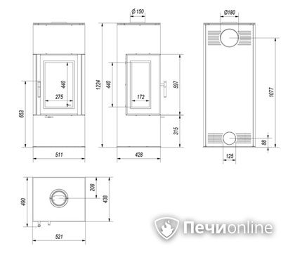Печь-камин Kratki THOR/VIEW в Чайковском