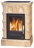 Печь-камин ABX Britania K (6,9кВт в воду), кафельный цоколь, табак