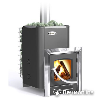 Дровяная банная печь Ермак 12ПС с панорамным стеклом в Чайковском