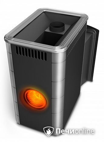 Дровяная банная печь TMF Аврора Inox Витра Иллюминатор антрацит НВ в Чайковском