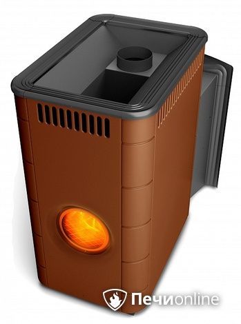Дровяная банная печь TMF Аврора Inox Витра Иллюминатор терракота  в Чайковском
