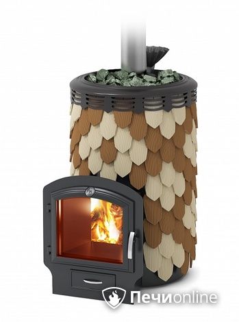Дровяная банная печь TMF Альфа Панголина Лайт Inox ЧДБСЭ ЗК шамот- терракота в Чайковском