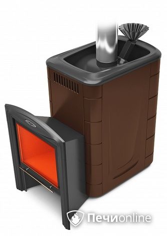 Дровяная банная печь TMF Гейзер 2014 Inox Витра ЗК шоколад в Чайковском