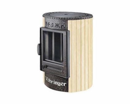 Отопительно-варочная печь Ферингер  Нелжа ПФ ("Окаменевшее дерево" наборный) в Чайковском