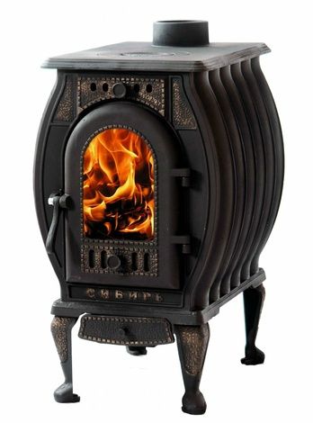 Отопительно-варочная печь Сибирь  чугунная "Сибирь-8" со стеклом в Чайковском