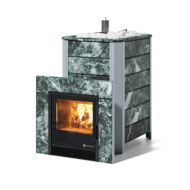 Дровяная печь-каменка ИзиСтим Ялта 35К (Змеевик), AISI430