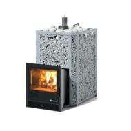 Дровяная печь-каменка ИзиСтим Ялта 25 (Хохлома), AISI 430