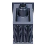 Дровяная банная печь Гефест 25 (П) чугунная дверца с панорамным стеклом