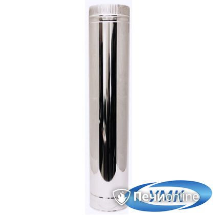 Дымоход УМК Труба D200 L=1,0 м 1.0мм. нержавейка в Чайковском