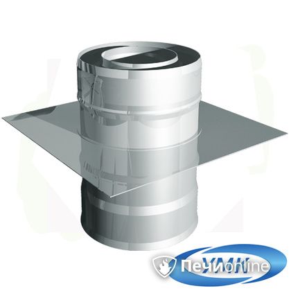 Дымоход УМК Монтажная площадка D100х160 Н+Н 1,0мм 0,5мм по воде в Чайковском