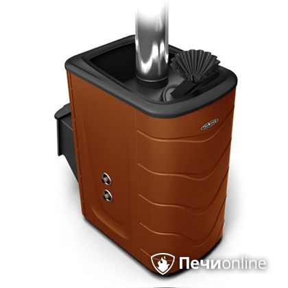 Дровяная банная печь TMF Гейзер 2014 Inox с теплообменником терракота в Чайковском