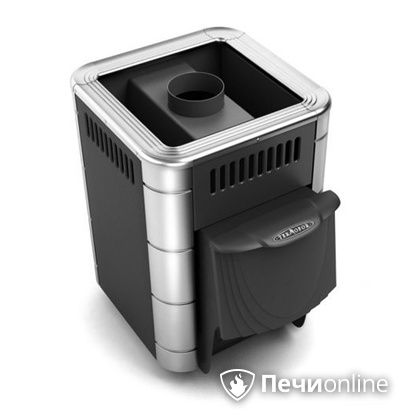 Дровяная банная печь TMF Оса Inox дверь антрацит короткий канал антрацит в Чайковском