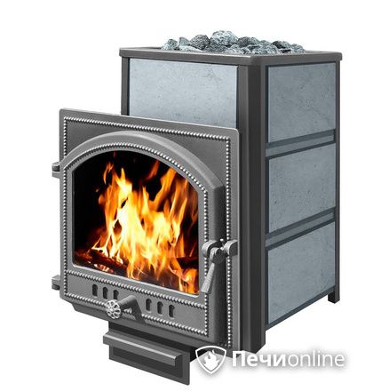 Дровяная банная печь Везувий Легенда 22 (205) в талькохлорите чугун в Чайковском