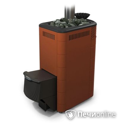 Дровяная банная печь TMF Гейзер XXL 2017 Inox дверь антрацит закрытая каменка терракота в Чайковском